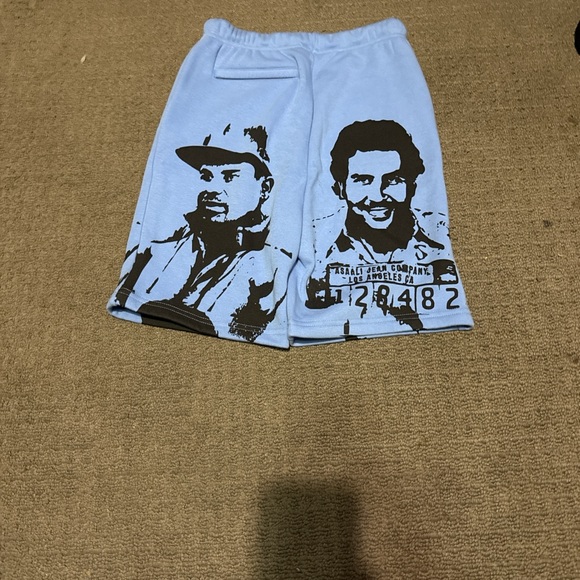 Blue Graphic kids  Shorts - Picture 2 of 5